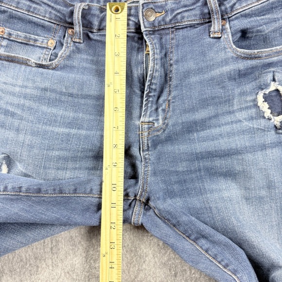 Aeropostale Womens Slim Fit Distressed Ripped Jeans 36x29 Distressed Stretch - Picture 3 of 10